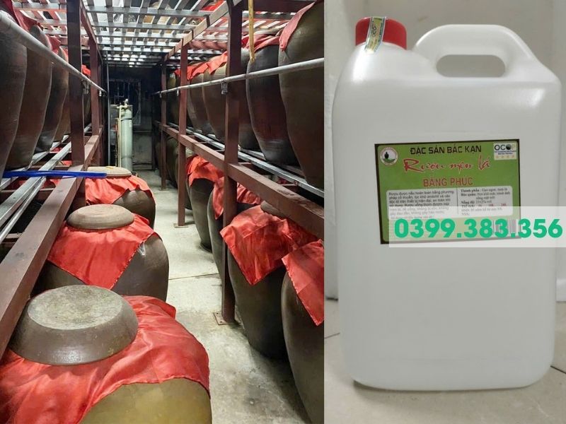 Hình ảnh rượu Bằng Phúc men lá bao nhiêu tiền can 5L