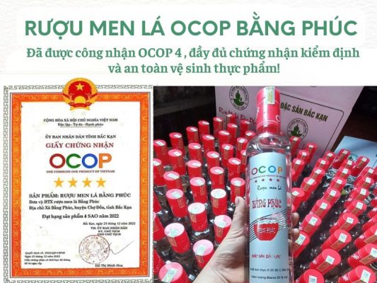 Hình ảnh rượu men lá OCOP Bằng Phúc