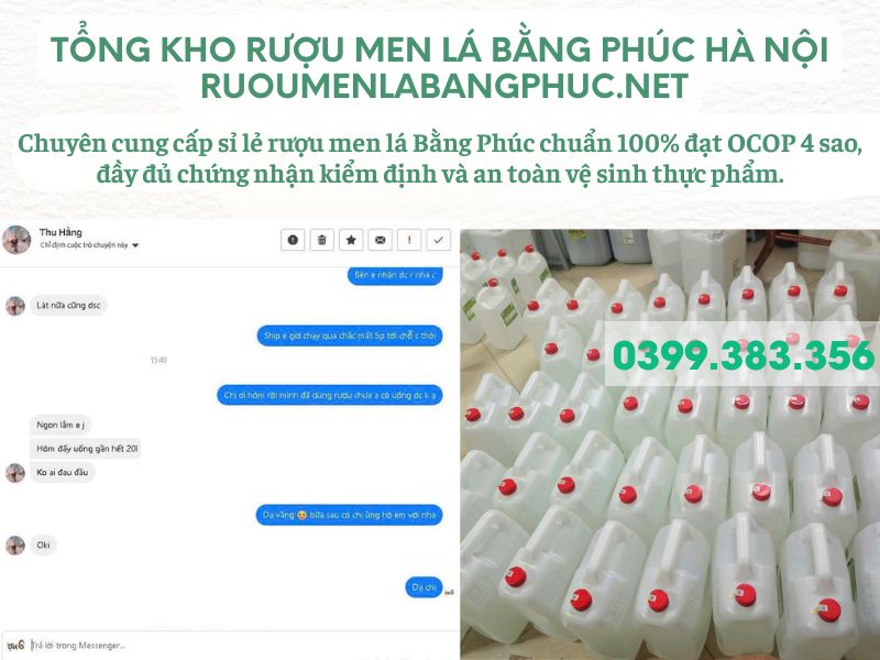 Hình ảnh tổng kho rượu men lá Hà Nội uy tín chất lượng